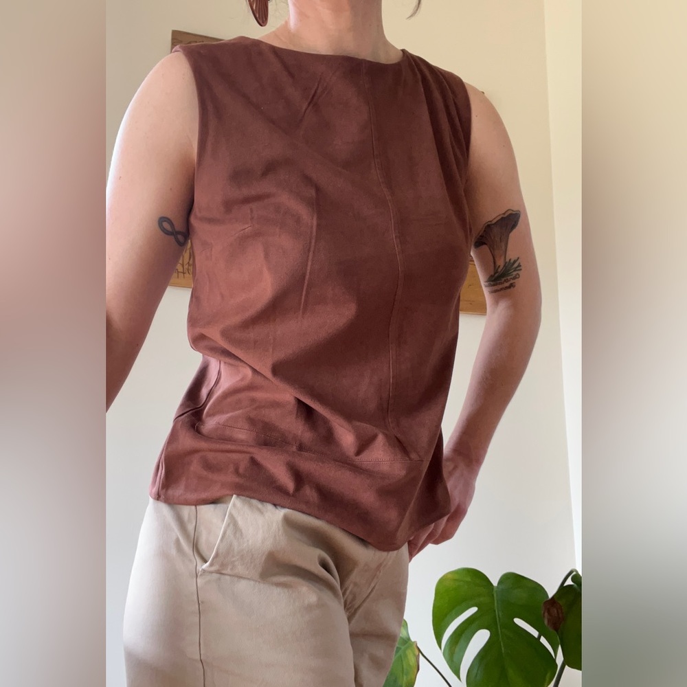 BCNU Women’s Top Faux Vegan Suede